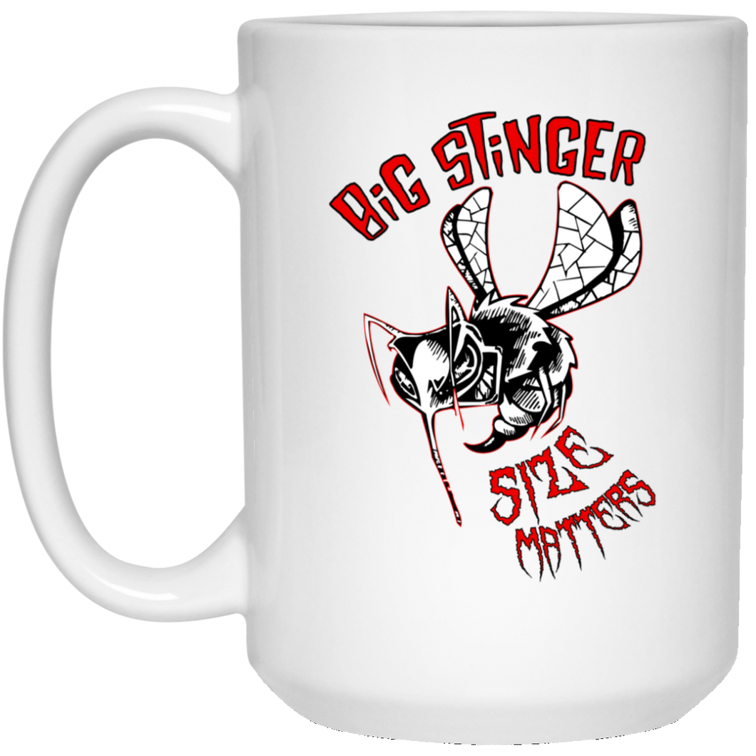 Big Stinger Size Matters 15 oz. White Mug