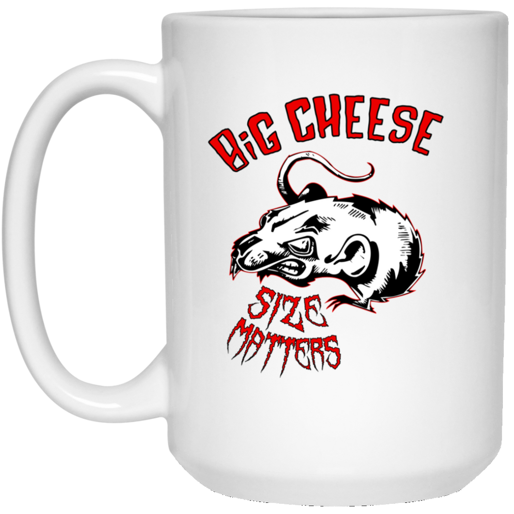 Big Cheese Size Matters 15 oz. White Mug
